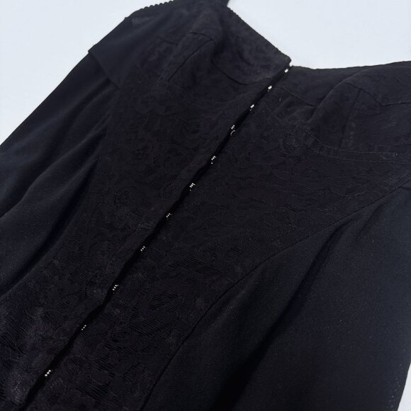Dolce & Gabbana Limited Vintage Line Black Lace Bustier Corset Pencil Dress 38 - Picture 5 of 10